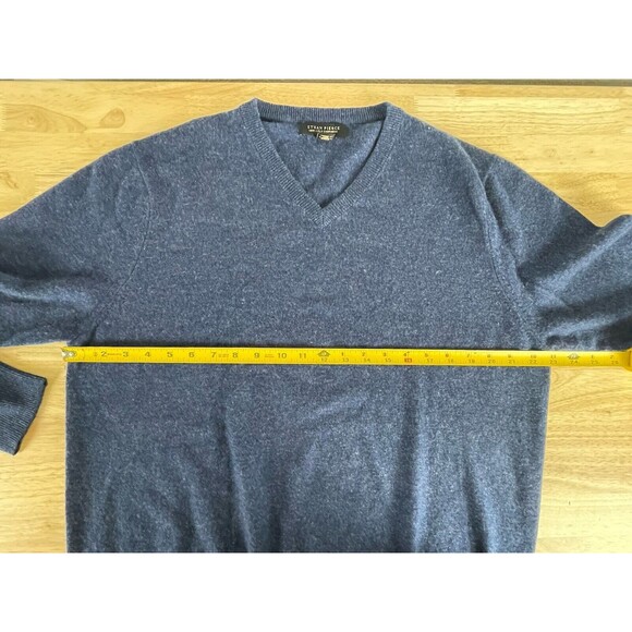Ethan Pierce 100% 2-Ply Cashmere Navy Blue Sweater Mens XL - Picture 3 of 6